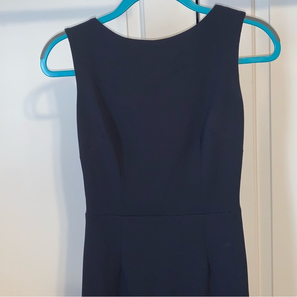 Katie May Vionnet Drape Back Sleeveless Full Length Dress Navy Blue Sz 4 EUC - Picture 9 of 10